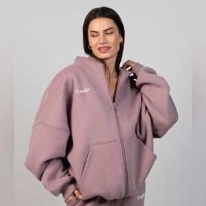 Comfrt Unisex Cloud Zip Hoodie in Orchird